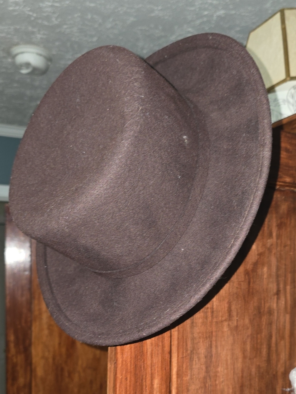 Vintage Eddie Bauer Dark Brown Wool Gambler Hat